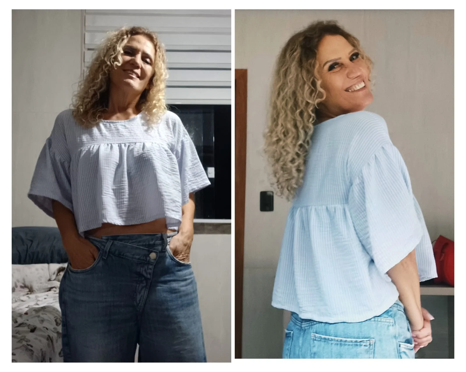 Aluna costurando