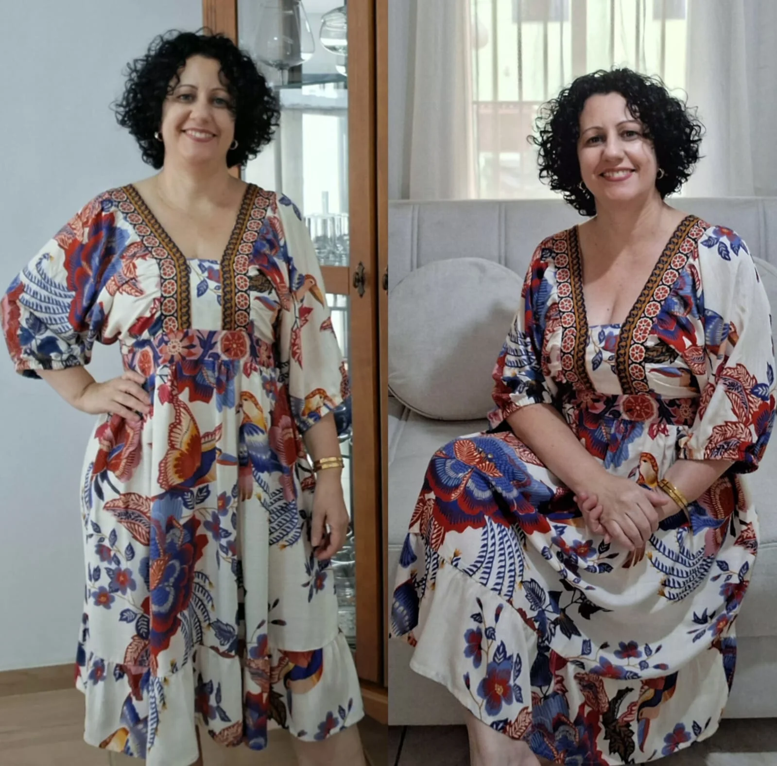 Aluna costurando